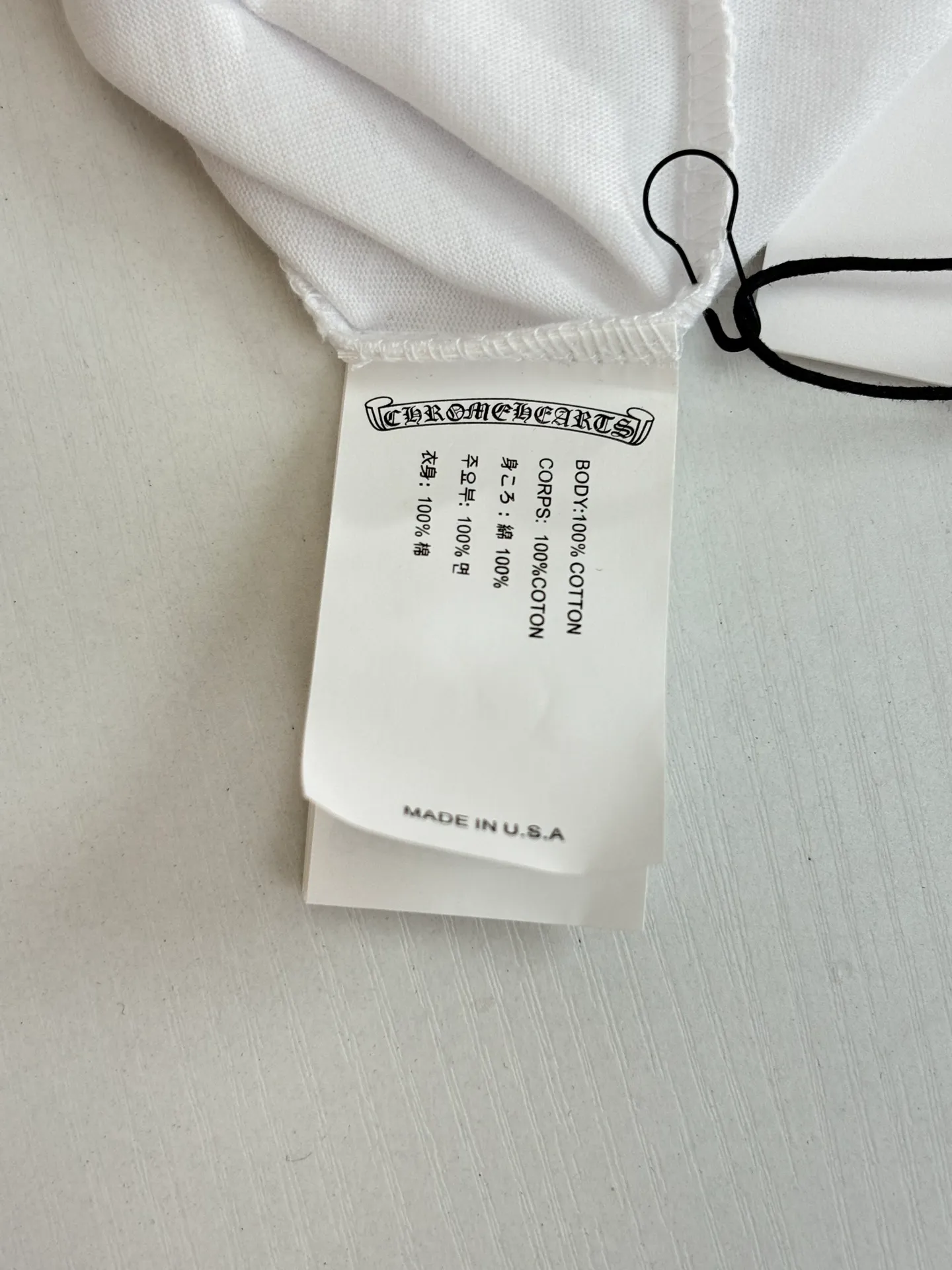 P290 Chrome Heart*/Chrome Heart Sanskrit collar letter printed long-sleeved T-shirt Size: S/M/L